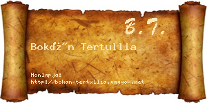 Bokán Tertullia névjegykártya